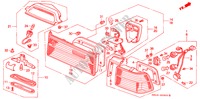 HECKLEUCHTE(1) für Honda ACCORD EX 4 Türen 5 gang-Schaltgetriebe 1990