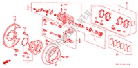 HINTERRADBREMSE für Honda ACCORD 2.2 EXECUTIVE 4 Türen 5 gang-Schaltgetriebe 2004